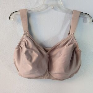 Glamorise Womens Bra Magic Lift‎ Beige 40G Seamless Wireless Back Close Comfort